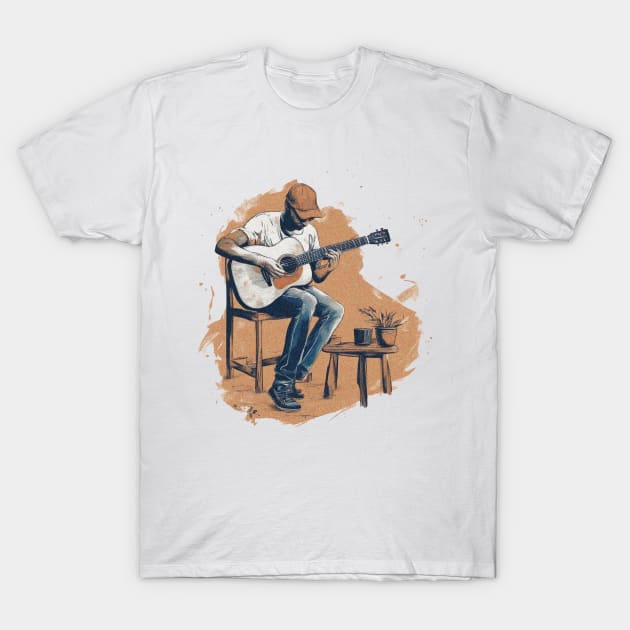 Someone playing a guitar T-Shirt by JnS Merch Store